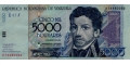 Venezuela 5000 2002 UNC P-84/b
